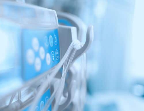 Medical equipment in the ICU ward